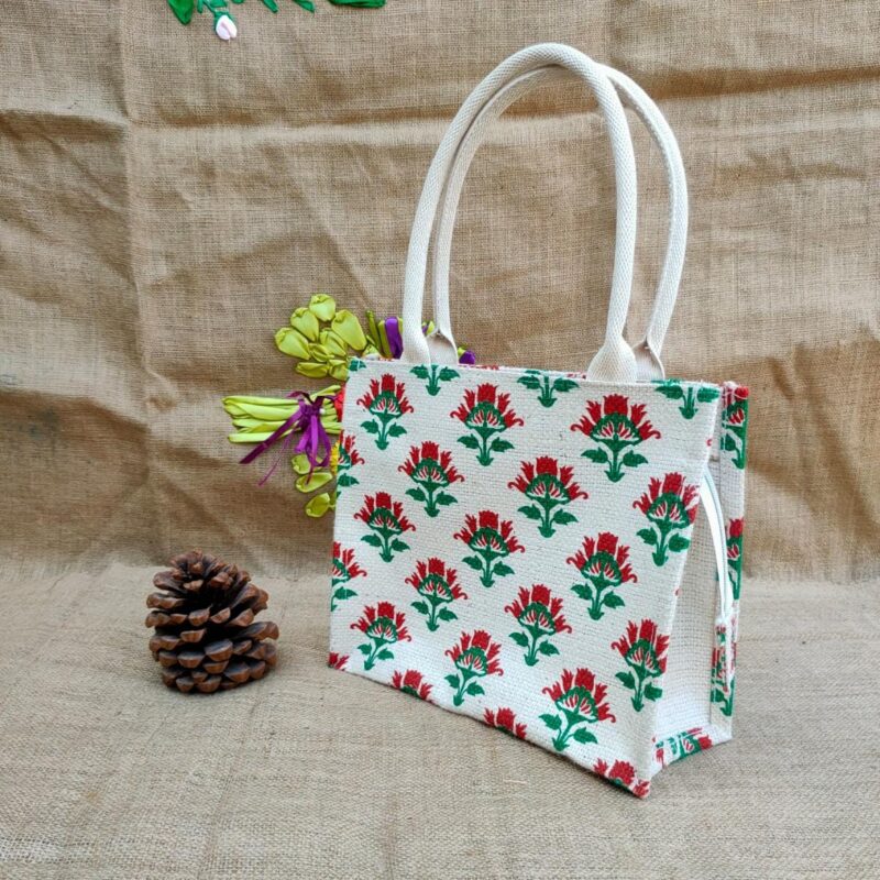 Motif Printed Jute Bag